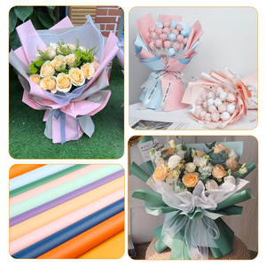 Luxury Ouya <b>Double</b>-Sided Korean Floral Wrapping Paper Roll Waterproof Craft Paper for Flowers Packaging and <b>Photo</b> <b>Frame</b> Use - Product Image 5