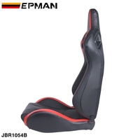 Siège de course universel EPMAN en cuir PVC réglable avec curseur JBR1054B