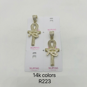Xuping Jewelry Wholesale - Lot de pendentifs croix plaqués or 14K, motifs religieux égyptiens variés, pour la fabrication de colliers et bijoux DIY - Product Image 3