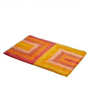 พรมเช็ดเท้าผ้าฝ้ายแท้พร้อมพรมปูพื้นห้องน้ำแบบทอที่ทนทาน - Product Image 1