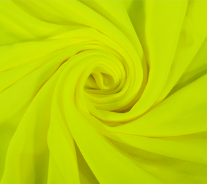 Dệt Kim Tricot Vải Bán Buôn EN20471 Khả Năng Hiển Thị Cao Huỳnh Quang 100% <span class=keywords><strong>Polyester</strong></span> Lưới Vải 75D Sợi Nhuộm Đồng Bằng 58/60 "EN ES - Product Image 1