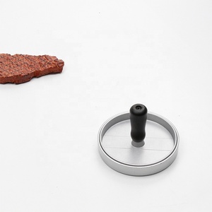 Presse à <span class=keywords><strong>mini</strong></span>-hamburgers manuelle à démoulage facile, antiadhésive, avec poignée en bois, en alliage d'aluminium, pour la préparation de galettes de burger <span class=keywords><strong>maison</strong></span> DIY - Product Image 6
