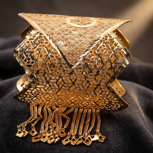 Bijoux de mode en gros de Dubaï Bracelets Kada de luxe pour femmes en plaqué or 14K 18K 24K, en laiton formant des bijoux remplis d'or Kada. - Product Image 6