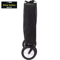 Chariot de transport pliable robuste en acier inoxydable pour extérieur, parc, plage, camping, courses, barbecue, pique-nique, équipement, Sea Glass