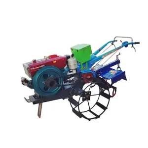 Mejor venta de china caminar tractor 20hp dos ruedas mini tractores de jardín con implemento