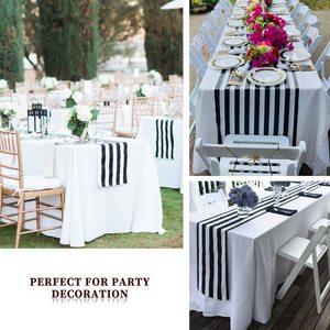Design personalizzato 14 "* 108" PEVA a strisce <span class=keywords><strong>in</strong></span> <span class=keywords><strong>plastica</strong></span> monouso Runner da tavolo per uso tavolo da pranzo a casa o <span class=keywords><strong>in</strong></span> Hotel - Product Image 5