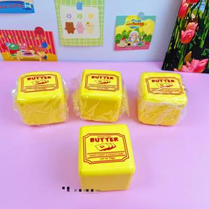 2026 Simulation Salted Butter Squishy Toy PU Soft Stick Strip Slow Cube <b>Block</b> Realistic Food Slow Rising Anti Stress Squeeze Toy - Product Image 4