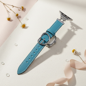 Nouvelle conception de <span class=keywords><strong>bracelet</strong></span> de montre en cuir fin et luxueux pour Iwatch S11 10 9 8, <span class=keywords><strong>bracelet</strong></span> pour <span class=keywords><strong>Apple</strong></span> <span class=keywords><strong>Watch</strong></span> avec <span class=keywords><strong>boucle</strong></span> en forme de cœur - Product Image 1