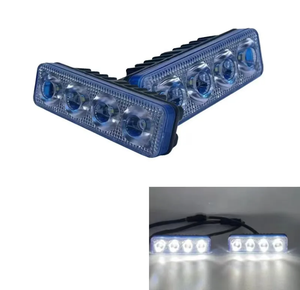 Dc12v Ice Blue <span class=keywords><strong>LED</strong></span> cảnh báo Đèn Xe Máy nhấp nháy ánh sáng ion gương chia <span class=keywords><strong>flasher</strong></span> Xe Xe trắng nhấp nháy ánh sáng - Product Image 1