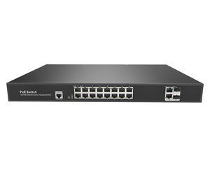 พอร์ตพอร์ตพอร์ต10/100ม. 16 POE สวิตช์จัดการ POE พร้อม RJ45และ SFP Gigabit Uplink 400W - Product Image 3