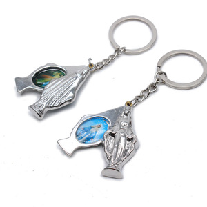 Llavero 3D de la Virgen María, Colgante de Metal de Aleación de Zinc, Regalo Religioso, Joyería Hecha a Mano - Product Image 1