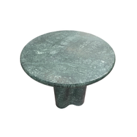 Table basse en marbre vert d'Inde de luxe moderne OEM pour salon, table basse élégante décorative en pierre naturelle, meubles de maison