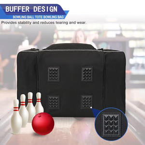 Sac de transport pour une seule balle de sport, convient à une seule paire de chaussures de bowling jusqu'à la taille 14 pour homme, sac de bowling avec support rembourré pour la balle - Product Image 5
