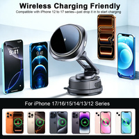Nouveau support de téléphone magnétique sans fil 15W en ABS, rotation bidirectionnelle à tout angle, fixation à ventouse puissante pour voiture