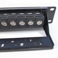 Panel Patch RJ45 Cat6A UTP 24 Port Berlapis Emas Tanpa Alat, Sistem Kabel Jaringan, Harga Kompetitif, Panel Patch Modular RJ45