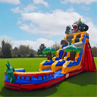 Nouveau design géant APE Escape Play Game : Toboggan aquatique gonflable commercial avec piscine pour événements et fêtes