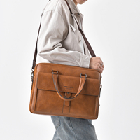 Sac à main pour homme WEIXIER avec logo personnalisé, sac bandoulière, sac messager, sacoche en cuir PU, sac d'affaires pour ordinateur portable pour homme