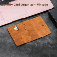 PU-Leder Retro Multi-Slot TF SD Speicherkarten-Aufbewahrungsbox für Handy und Gaming