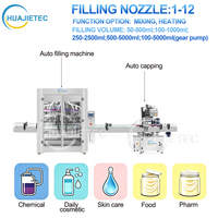 Machine de remplissage automatique à tête unique HUAJIETEC pour bouteilles et bocaux en plastique et en verre, remplisseuse à piston numérique automatique