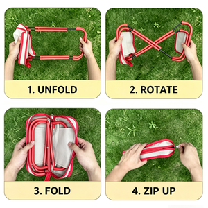Sunsbuild Durable Portable Metal Folding <b>Stool</b> Ultra Light Camping Fishing Chair for Outdoor Lawn <b>Garden</b> & Hiking - Product Image 5