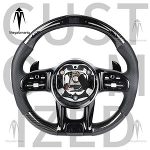 Volant en fibre de carbone avec éclairage LED compatible avec Mercedes Benz E63 S63 <span class=keywords><strong>AMG</strong></span> GLB GLA GLC <span class=keywords><strong>CL</strong></span> GL CLS CLA W220 W221 W222 W204 W205 W213 W212 - Product Image 1
