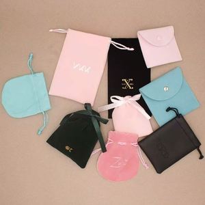 Meilleur sac en velours pour emballage de bijoux, pochette personnalisée avec logo, sac à cordon pour bijoux, emballage cadeau - Product Image 3