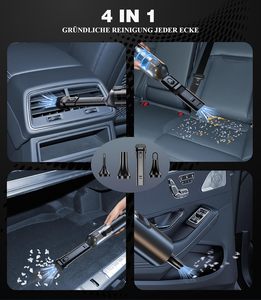 Aspiradora de Mano Inalámbrica de 14000 Pa, 4 en 1, Mini Aspiradora Portátil Inalámbrica para Auto con Función de Soplado y Succión para Limpieza del Hogar y del Auto - Product Image 3