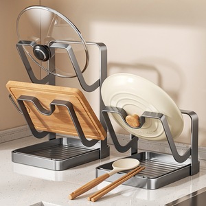 Vertical Countertop Pot Lid Rack Multi Functional Kitchen Storage Cutting <b>Board</b> Holder Spatula Rack Draining Rack - Product Image 1