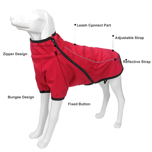Windproof पालतू जानवर रेनकोट कपड़े प्लेड कुत्ते कपड़े निविड़ अंधकार सांस कुत्ते सर्दियों जैकेट कोट - Product Image 4