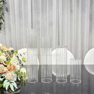 Portacandele in Vetro Economico Personalizzabile all'Ingrosso, Tubo Aperto per Candelabri in Cristallo, Decorazione Casa - Product Image 2