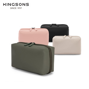 Kingsons Toiletry Bag Rectangle Zipper Multi Layer Storage Travel Cosmetic Bag For Men Business Commuter - Product Image 2