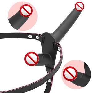 Dildo <span class=keywords><strong>Doble</strong></span> de Cuero para Lesbianas, Bragas con Dildo, Juguetes Sexuales para Mujeres, Dildo con Correa de <span class=keywords><strong>Doble</strong></span> Penetración para Parejas - Product Image 6