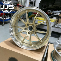 Rines Personalizados Forjados de 5 Radios de 18-22 Pulgadas en Negro Mate y Dorado, 5x112 5x114.3, ET Personalizado, para BMW, Benz, Audi, Sedán, SUV, Rines de Aleación para Carreras