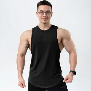 xxxl bodybuilding tank top suppliers gym workout sleeveless quick dry men organic cotton tank top