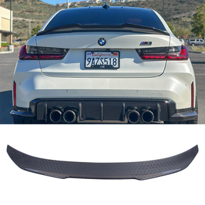 For 3 Series G20 G28&M3 G80 PSM Style Honeycomb Carbon Fiber <b>Rear</b> <b>Spoiler</b> Trunk Wing 2018-2025 - Product Image 2