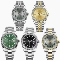 Montre mécanique automatique dorée de luxe pour homme - Modèle chronographe - Bracelet en caoutchouc - Verre saphir - Montre de sport lumineuse