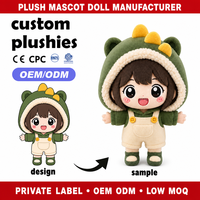 Peluche personnalisée Dino Hood Girl, figurine en peluche, jouet mascotte doux, OEM ODM, créez votre design