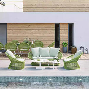 Outdoor Aluminum Alloy Rattan Combination <b>Sofa</b> Set Rattan <b>Waterproof</b> Sun Protection for Courtyard Balcony Leisure Use - Product Image 6