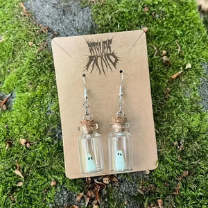 Lindo Collar y Pendientes con Colgante <span class=keywords><strong>de</strong></span> Botella Fantasma Luminosa, Atrapando Almas, Joyería para Disfraces <span class=keywords><strong>de</strong></span> Halloween - Product Image 3