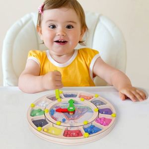 Juguete STEM que Fomenta el Reconocimiento de Colores, Reloj Magnético de Clasificación de Formas y Colores, Juguete Educativo de Madera - Product Image 4