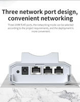 Punto de Acceso Exterior de Doble Banda, Baja Latencia, 300Mbps, Amplia Cobertura, Chip Qualcomm, Señal Omnidireccional, Fabricado para Exteriores