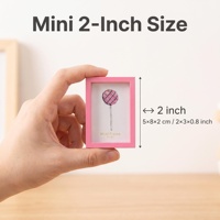 Cadres photo miniatures en MDF colorés avec logo personnalisé, 2x3, pour la décoration de la chambre d'enfant, cadre photo commémoratif pour bébé