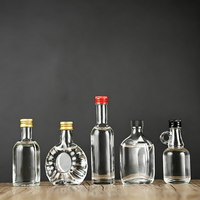 Botol Minuman Beralkohol 50ml, Minuman Keras, Anggur, Wiski, Botol Sampel Mini Kecil dengan Tutup Sekrup, Hot Stamped