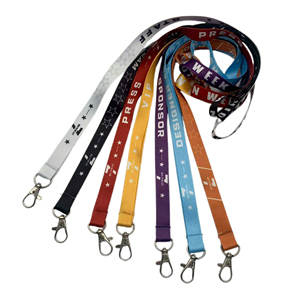 Werbe-Schlüsselband mit Kundenlogo Bedruckt Polyester Siebdruck Halsband Metallclip Sicherheitsverschluss Individuelles Design Premium-Produkt - Product Image 1