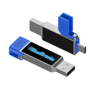 Nueva Memoria USB OTG, Directamente de Fábrica, Memoria Flash UTC246, Tipo-C Metálico con LED y Logotipo, Pendrive para Teléfono