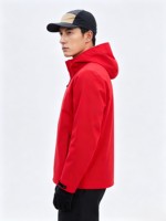 Veste d'hiver isolante chaude à coque rigide avec capuche, coupe-vent, imperméable, personnalisable, en coton imprimé, grande taille, pour la randonnée et le camping