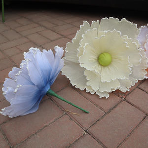 Grandes fleurs de pavot artificielles en tissu de soie, légères, imperméables, pour arrière-plan de mariage, accessoires photographiques, décoration intérieure pour Noël - Product Image 5