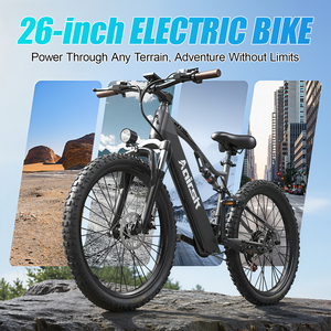 Bicicleta Eléctrica Aairsk XT90 con Motor sin Escobillas de 250W, Suspensión Doble de 26 Pulgadas, Frenos de Disco, Batería de Litio, 21 Velocidades, para Desplazamientos Urbanos y Todoterreno - Product Image 6