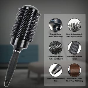 Professional 10Pcs Detangling Hair <b>Brush</b> Set with Spray <b>Bottle</b> Custom Logo Plastic Hair Clip Rat Tail Comb Edge <b>Brush</b> - Product Image 2