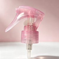Pulvérisateur miniature transparent rose en plastique, petite tête de pompe à pulvérisation pour flacons cosmétiques